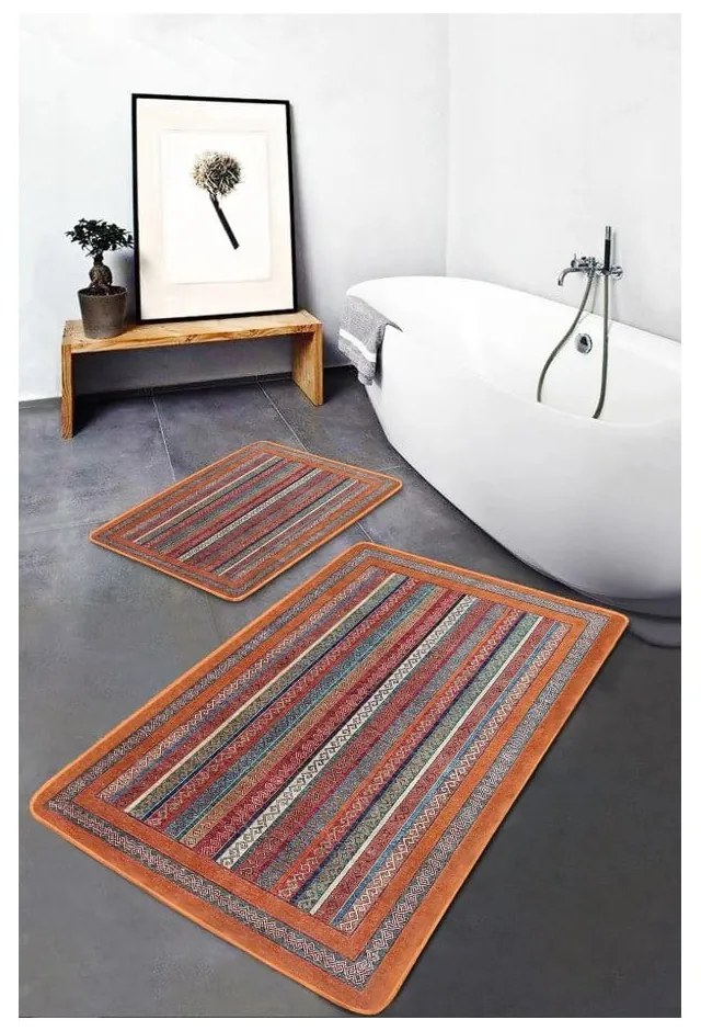 Zamatové kúpeľňové predložky v súprave 2 ks 60x100 cm – Mila Home