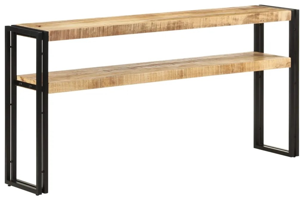 vidaXL Konzolový stolík 150x30x75 cm surové mangovníkové drevo