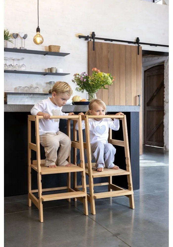 Učiaca veža z dubového dreva v prírodnej farbe Forrest – Vipack