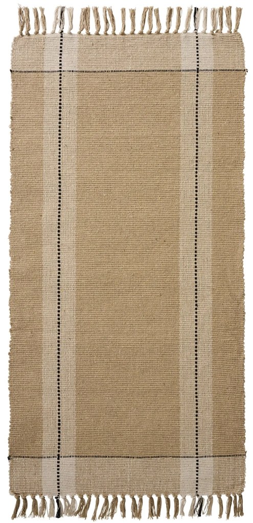 Ib Laursen Bavlnený behúň na podlahu Thin Black Stripes 60 × 120 cm