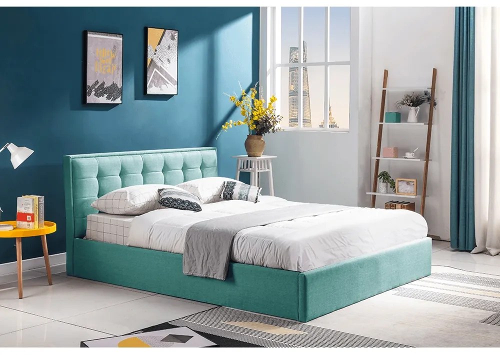 Manželská posteľ s roštom Elsie 160x200 cm - mentolová