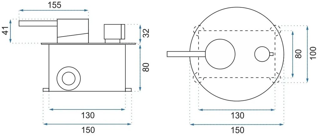 Rea Lungo - podomietkový vaňový set + box P6300 - komplet sada, zlatá, REA-P4563