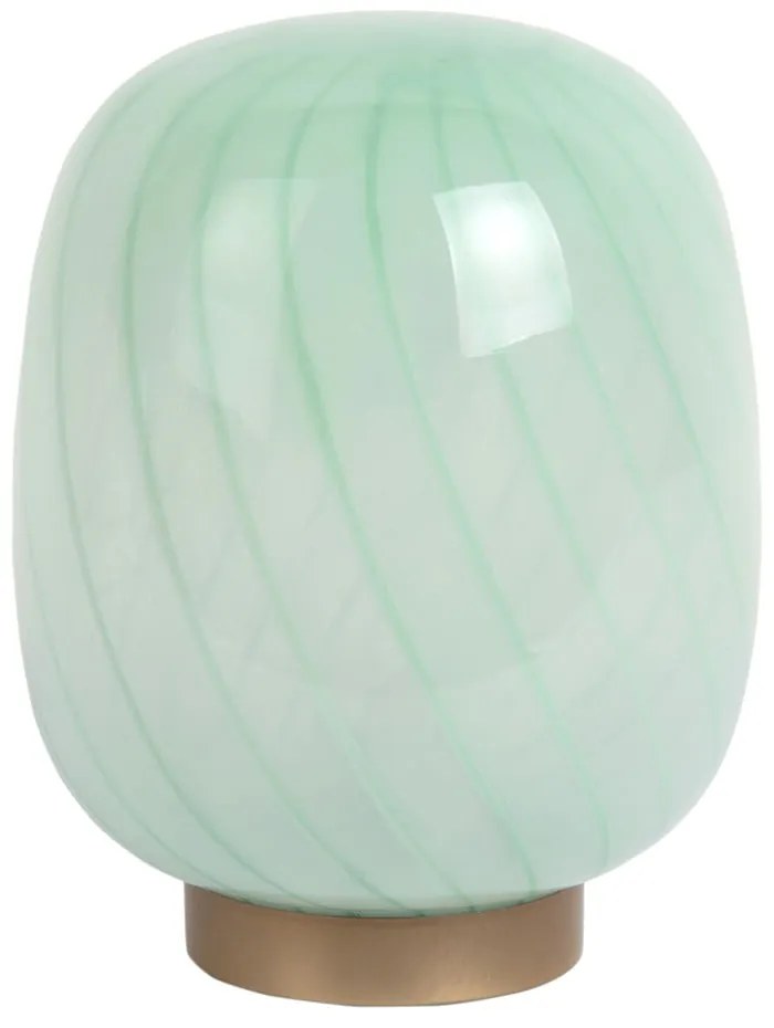 Svetlozelená stolová lampa so skleneným tienidlom (výška 20 cm) Summer Globe – Leitmotiv