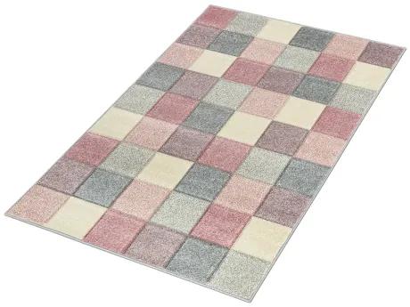 Koberce Breno Kusový koberec PORTLAND 1923/RT41, ružová, viacfarebná,67 x 120 cm