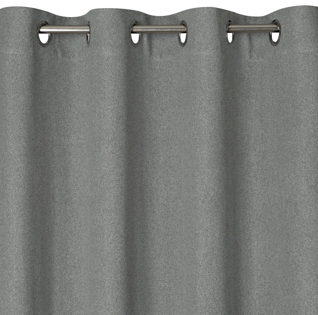 ZATEMŇOVACÍ ZÁVES NA KRÚŽKOCH LIDIA 140X250 CM STRIEBORNÁ