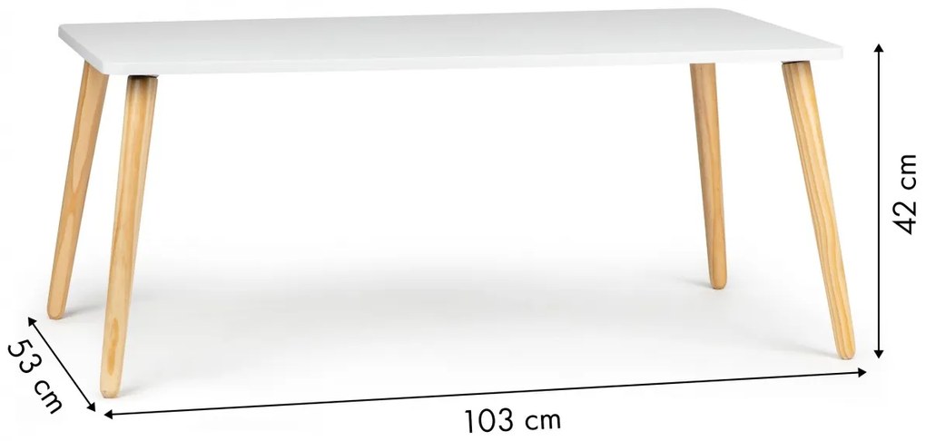 Konferenčný stolík Piper 100 cm biely
