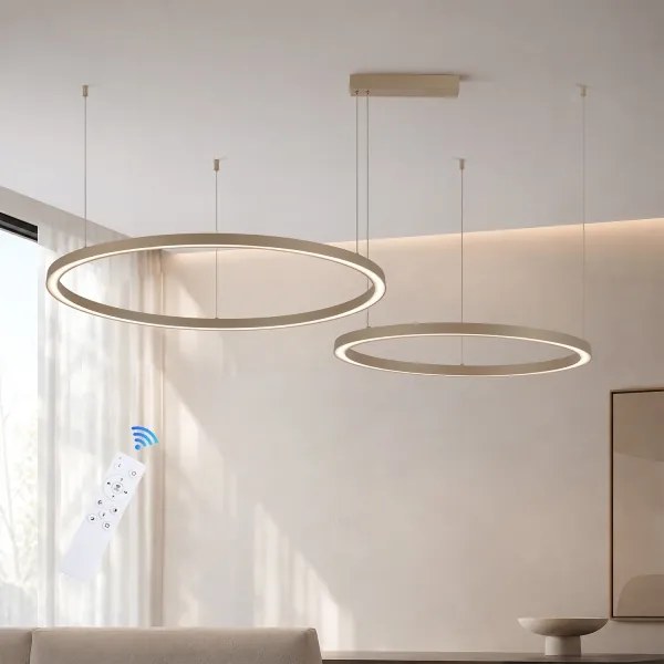 Brilagi - stmievateľný LED závesný luster PORTOFINO LED/98W/230V béžový + DO