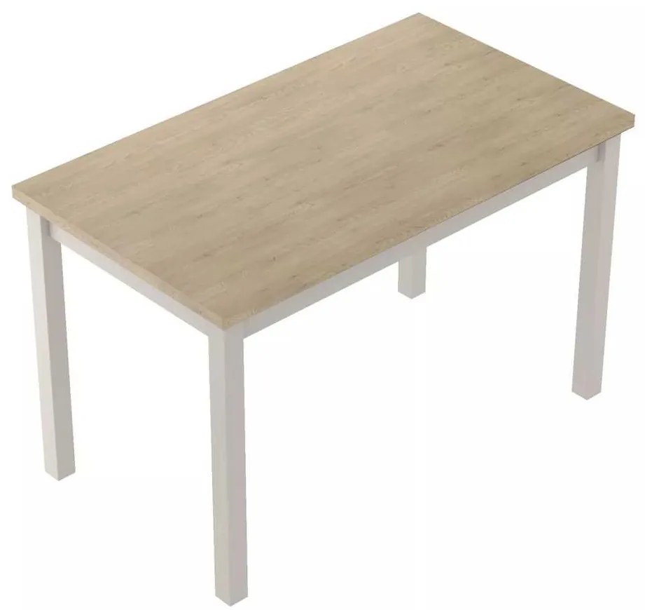 Jedálenský stôl Adam 120 x 68 cm, dub cremona / krémová