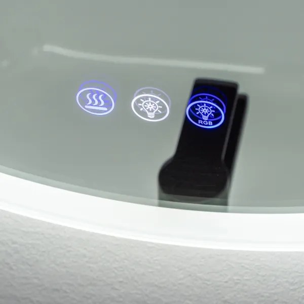 Brilagi-LED RGBW stmievateľné vyhrievané zrkadlo s podsvietením CLARA PRO LED/18W/230V priemer 60 cm IP44