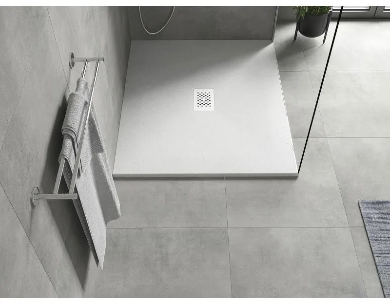 Mexen Hugo, obdĺžniková sprchová vanička SMC 140 x 100 cm, biela, biela krytka, 42101014-W