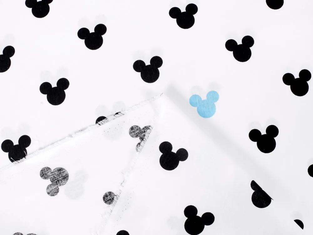 Biante Detský bavlnený záves Sandra SA-079 Čierne a modré myšky Mickey 150x180 cm