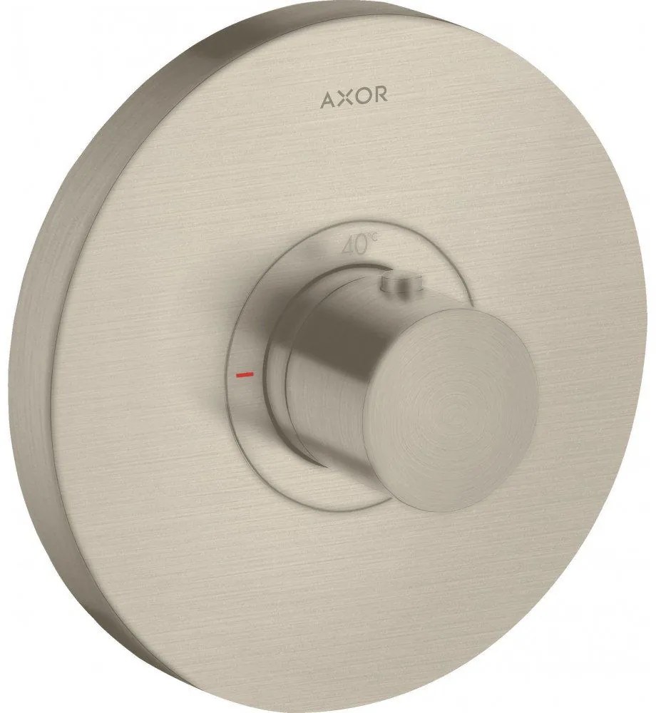 AXOR ShowerSelect termostat Highflow s podomietkovou inštaláciou, okrúhla rozeta, kartáčovaný nikel, 36721820