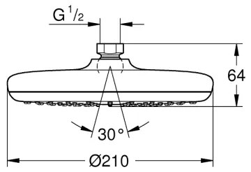 GROHE 26410000 - Sprchová hlavica TEMPESTA 210 mm lesklý chróm