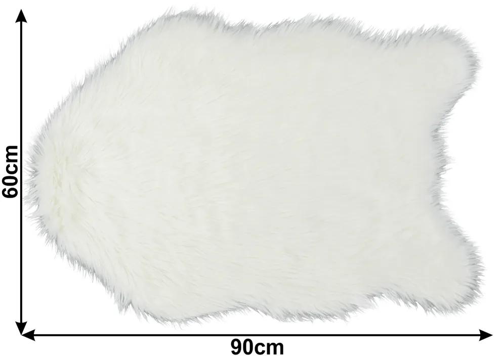 Biela umelá kožušina EBONY TYP 1 60 x 90 cm