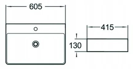 Mexen BENITA UMÝVADLO, 60x41 CM, BIELA, 21396000