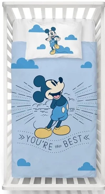 Obliečky do postieľky Mickey Mouse si Najlepší  100x135/40x60 cm