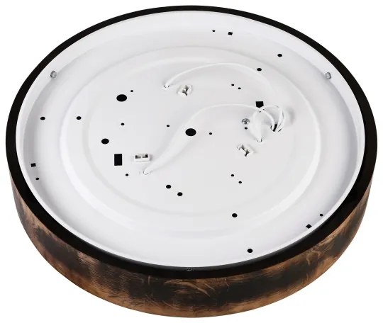 Stropné svietidlo OAK SMOKY 3xE27/15W/230V, pr. 47,5 cm, dub/tmavohnedá