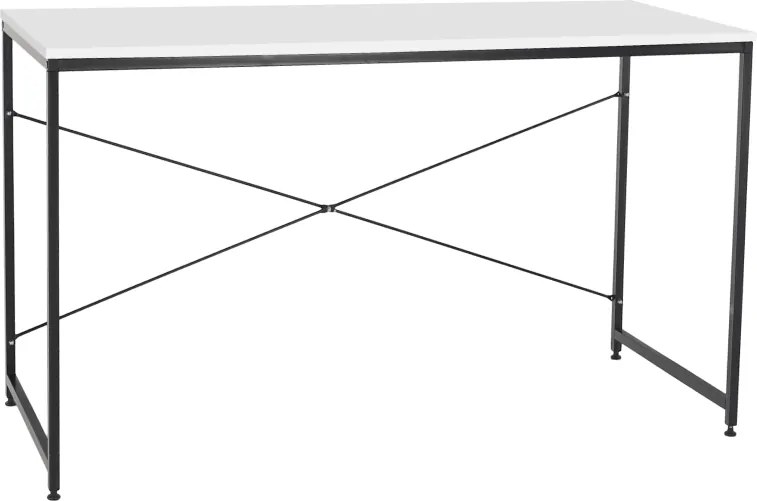 Písací stôl, biela/čierna, 120x60 cm, MELLORA