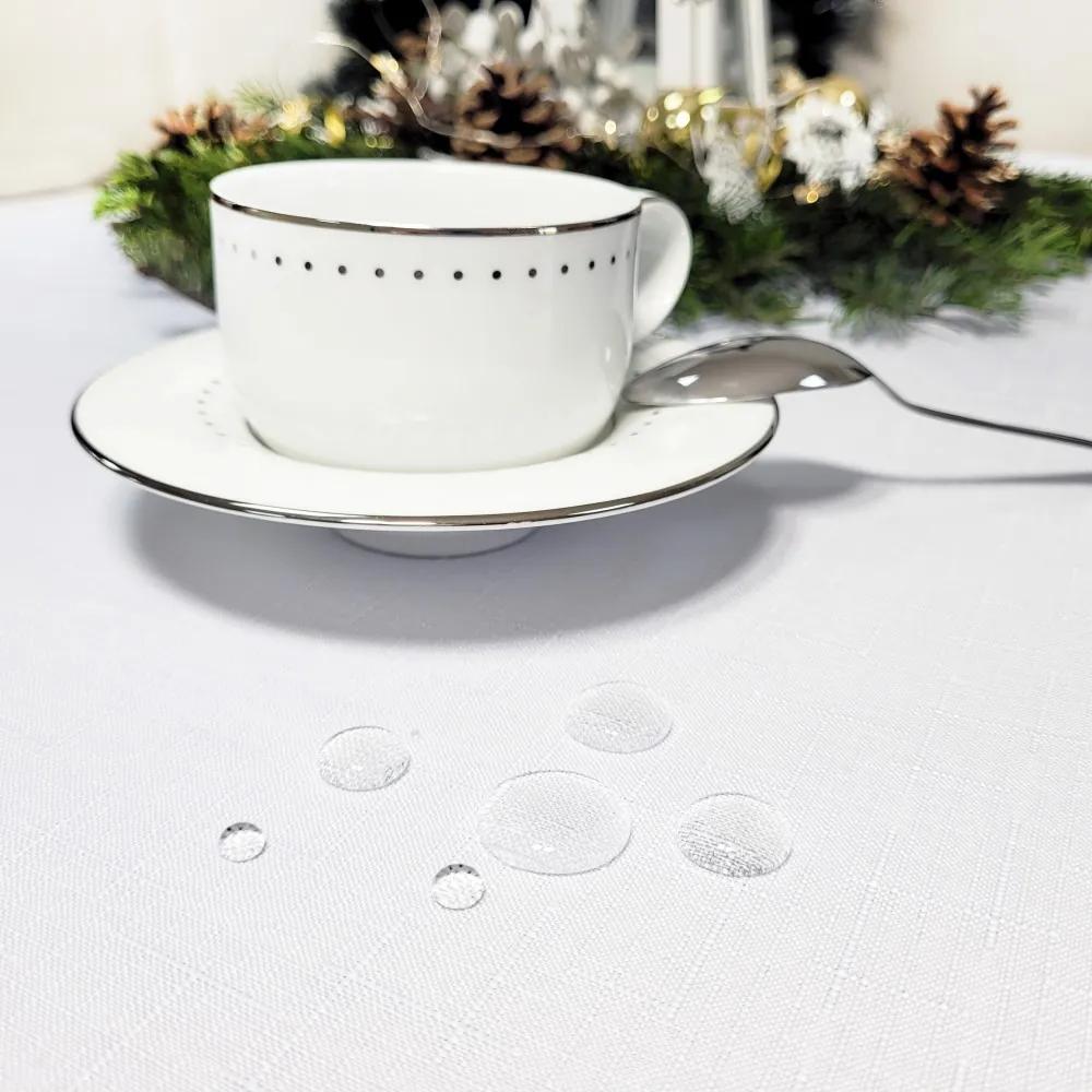 Dekorstudio Teflónovy obrus na stôl Premium - biely Rozmer obrusu (šírka x dĺžka): 140x280cm