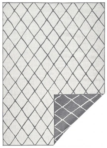 NORTHRUGS - Hanse Home koberce Kusový koberec Twin-Wendeteppiche 103118 grau creme – na von aj na doma - 200x290 cm