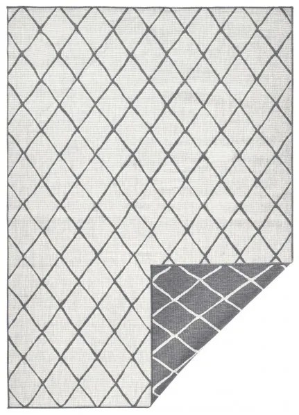 NORTHRUGS - Hanse Home koberce Kusový koberec Twin-Wendeteppiche 103118 grau creme – na von aj na doma - 80x150 cm