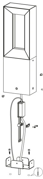 Eglo 98727 - LED Vonkajšia lampa RIFORANO 2xLED/5W/230V IP44 34 cm