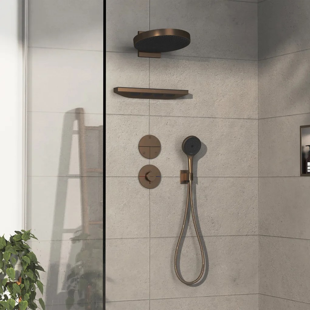 Hansgrohe ShowerSelect Comfort S - Termostat pod omietku, kartáčovaný bronz 15559140