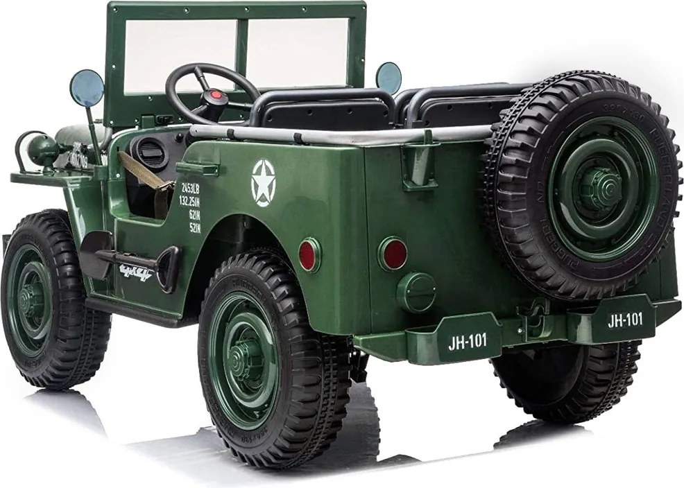 JOKOMISIADA Autíčko na batérie pre 3 osoby J E E P Willys s diaľkovým ovládaním PA0249