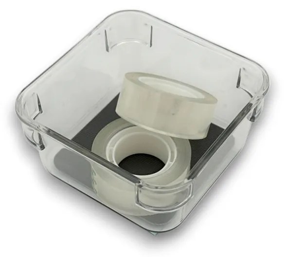 Organizér do šuplíku kuchyně i koupelny, příborník GREY 9,4 x 9,4 x 5 cm