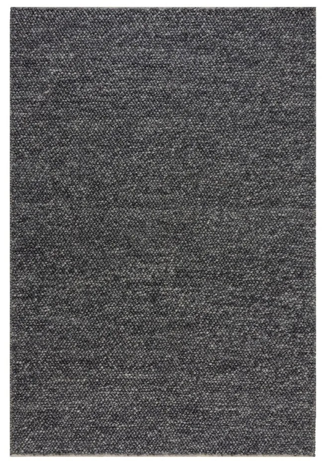 Tmavosivý ručne tkaný koberec s prímesou vlny 120x170 cm Minerals – Flair Rugs