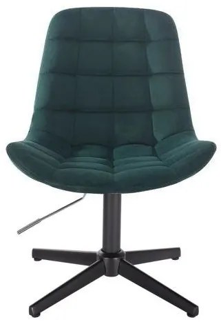 LuxuryForm DESIGN Stolička PARIS VELUR na čiernom kríži - zelená
