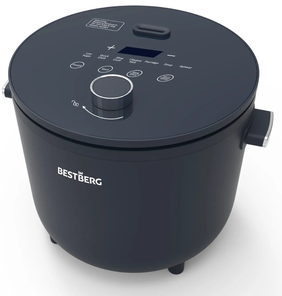 BestBerg BBRC-100 ryžovar s nízkym obsahom sacharidov / 2 l / 400 W / čierny