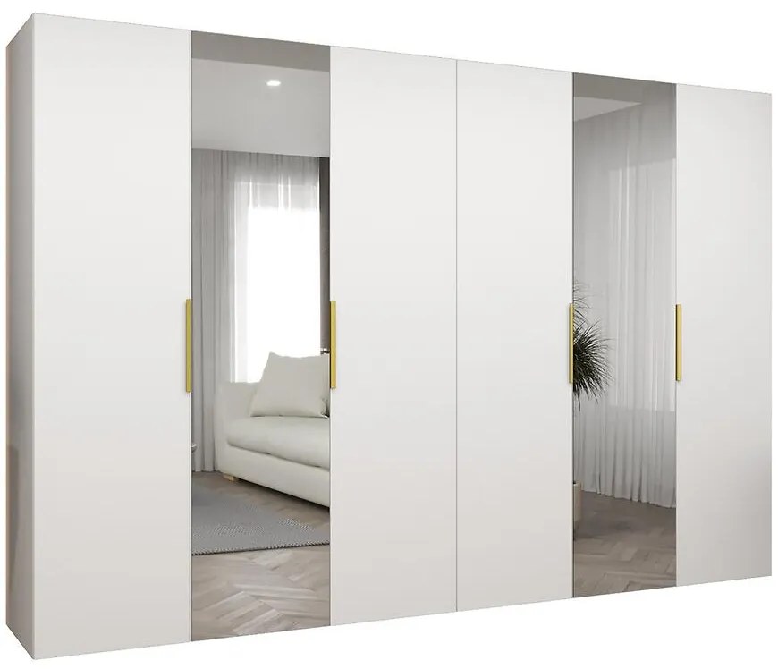 Skriňa Marbella II 300 biela/zlatá