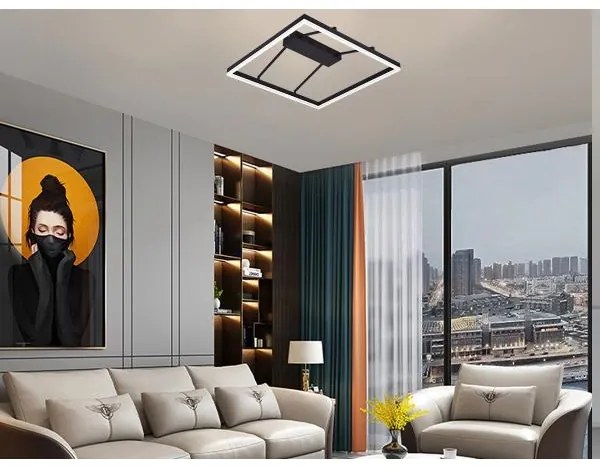 LED Stlmiteľný prisadený luster LED/55W/230V 3000-6500K + diaľkové ovládanie