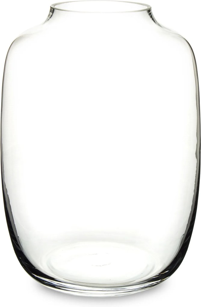Sklenená váza priehľadná baňatá,29,5x20x20cm