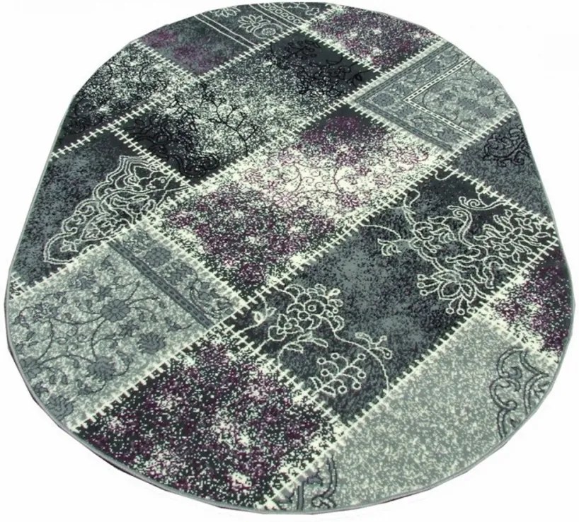 Kusový koberec PP Mirela fialový ovál, Velikosti 120x170cm
