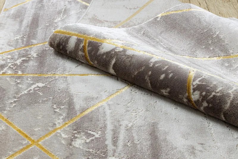 Dywany Łuszczów, Kusový koberec Core 1818 Geometric ivory/gold, 180x270, šedá, chodba / predsieň