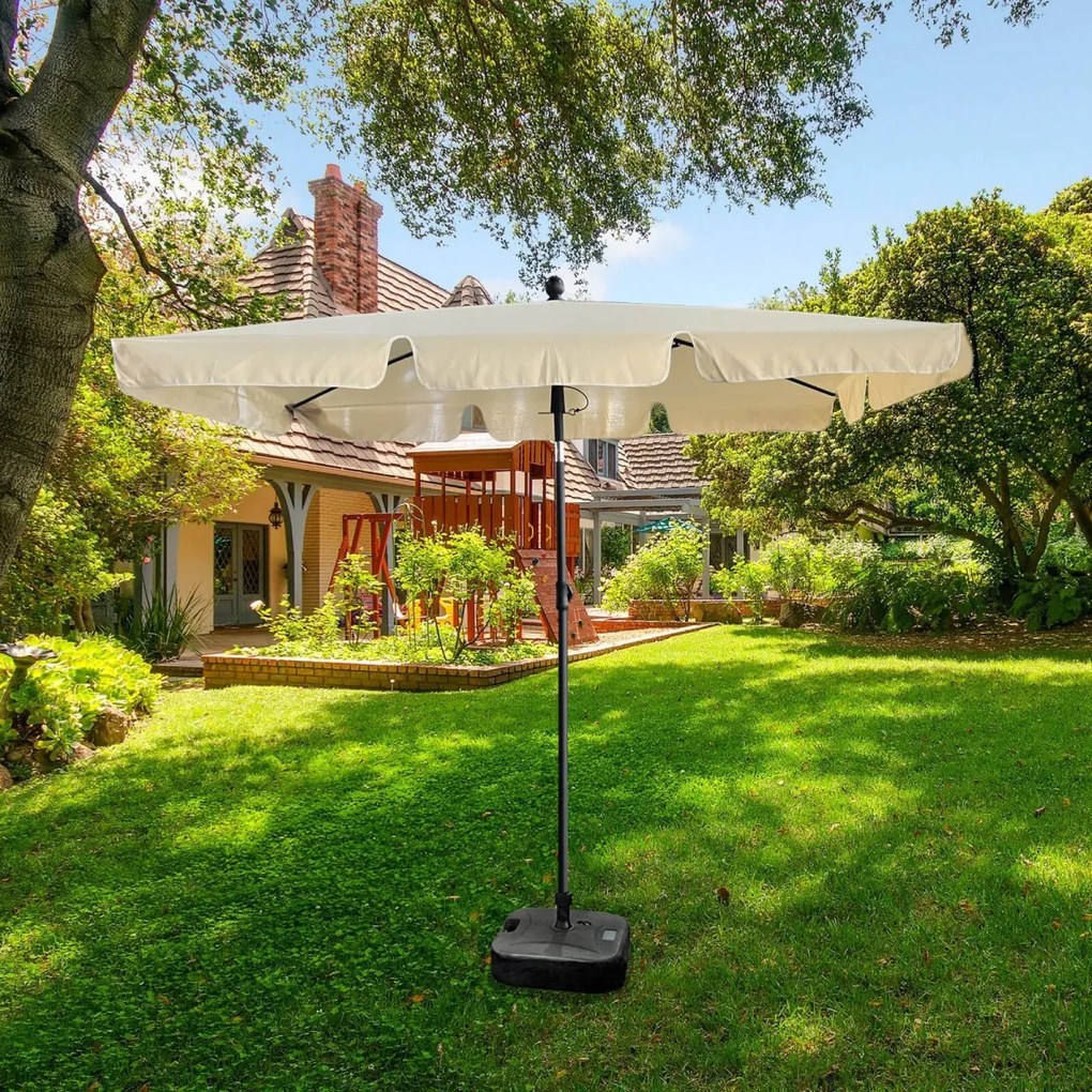 Záhradný slnečník FLOKS 200x125 cm béžový