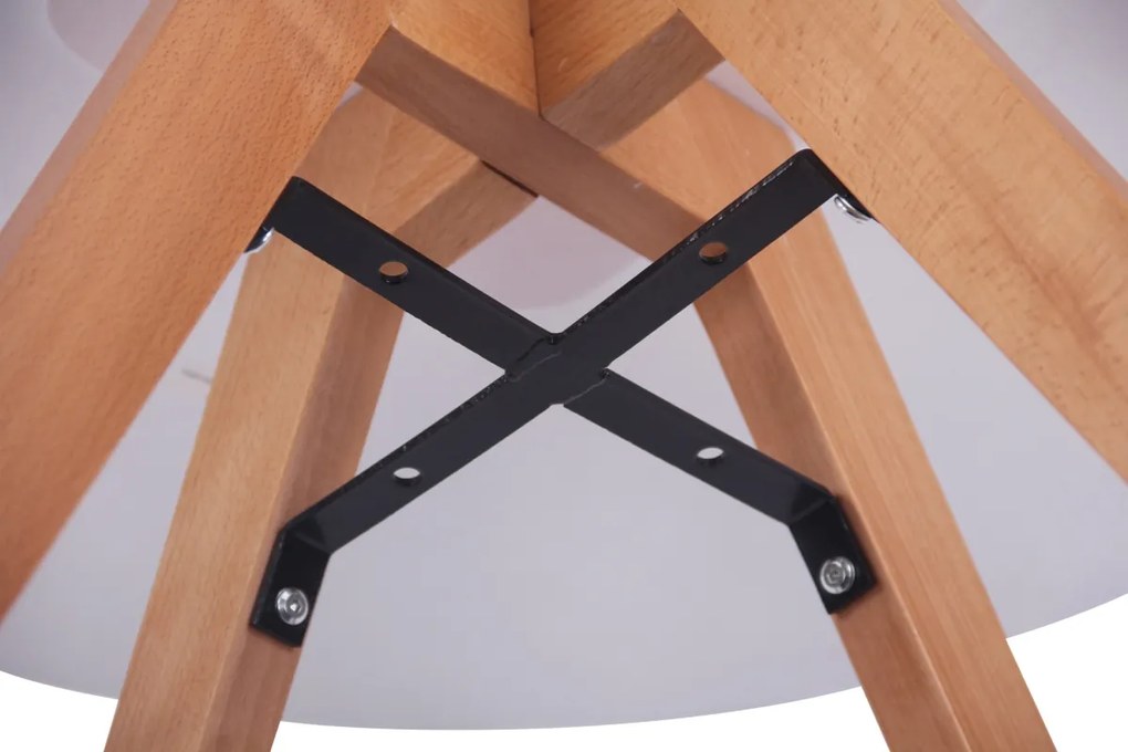 Jedálenský stôl okrúhly Viktor 90, nohy natura - v75 x Ø90 cm - Biela