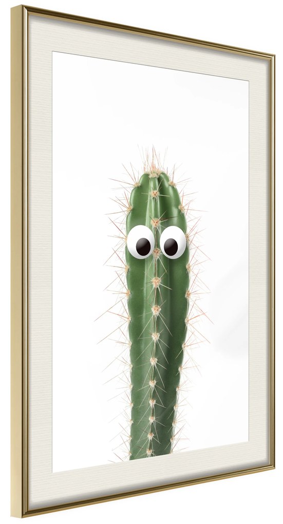 Artgeist Plagát - Live Cactus [Poster] Veľkosť: 20x30, Verzia: Zlatý rám s passe-partout