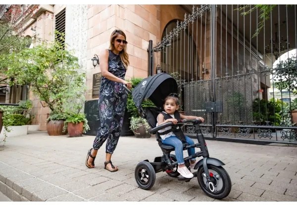 QPlay - Detská trojkolka 3v1 RITO AIR čierna