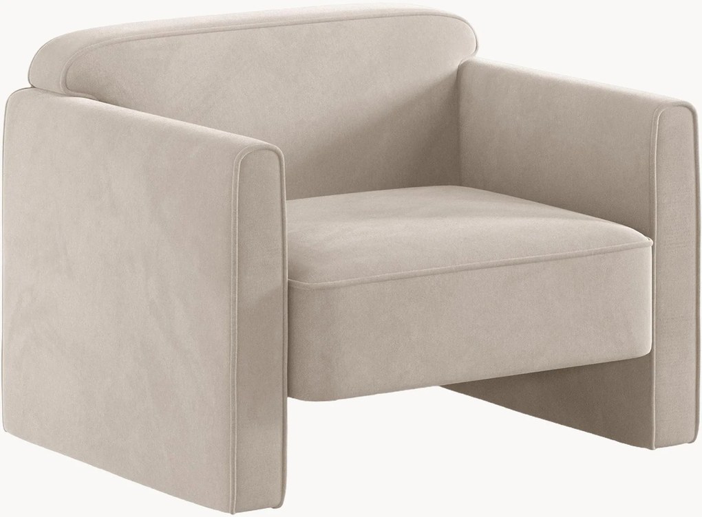 Velúrové kreslo Abby