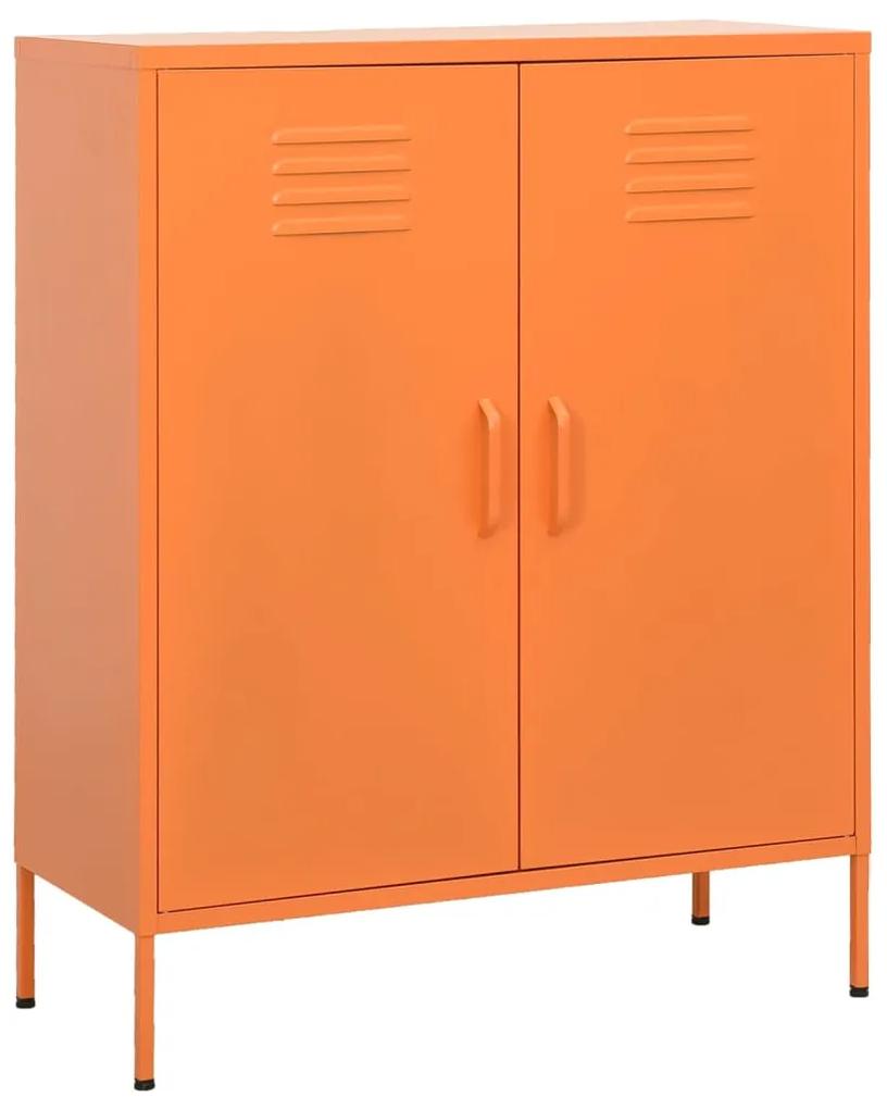 Úložná skrinka oranžová 80x35x101,5 cm oceľ 336165