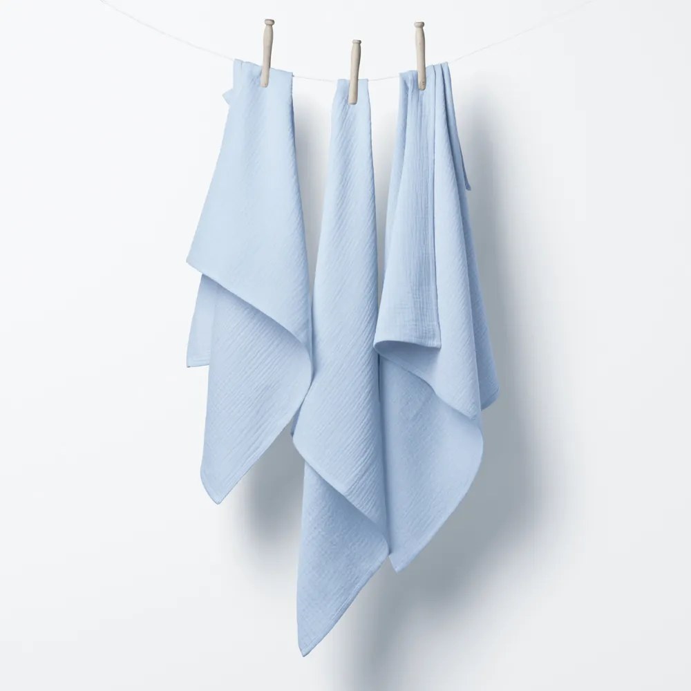 Biante Mušelínová plienka/dečka MSN-054 Bledo modrá 100x100 cm