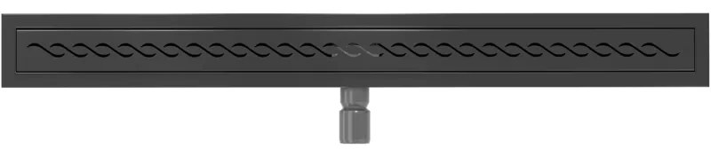 Mexen Flat 360°, nerezový sprchový žľab vzor M18 100 cm, čierna matná, 1723100-40