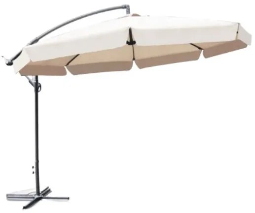 Bestent Záhradný skladací krémový slnečník 350cm