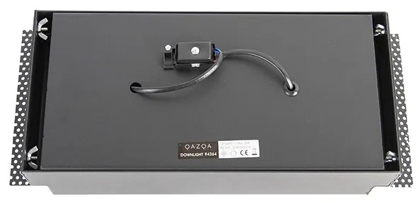 Sada 6 zapustených bodových svetiel čierna AR111 otočné a naklápacie bezrámové 2-svetlá - Oneon