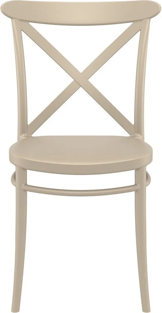 CROSS záhradná stolička bez podrúčok taupe