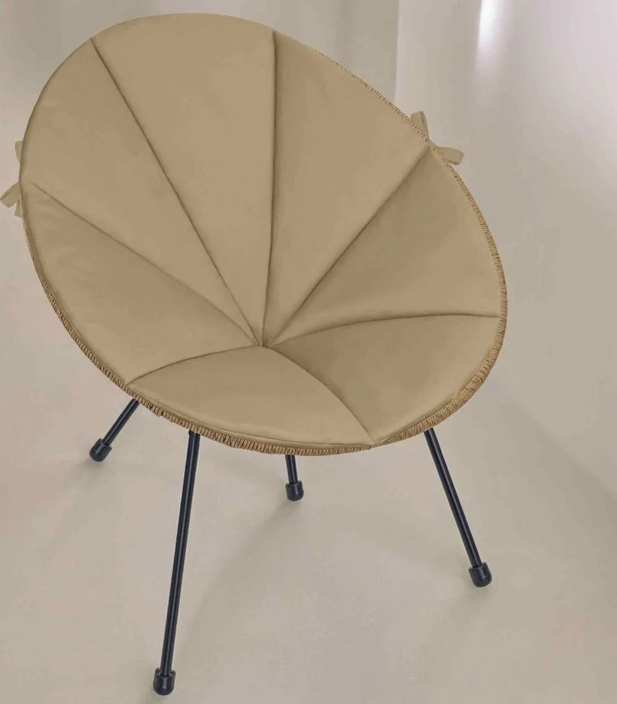 Vodeodolný podsedák do záhradného kresla ACAPULCO 91x72 cm - tmavo béžový