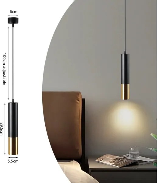 Immax 08252L - Luster na lanku PUNTO 1xGU10/9W/230V